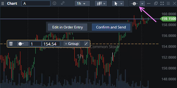 Free trading platform and app: placing a limit order.