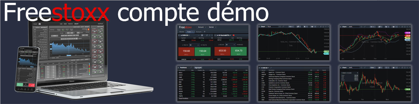 Free demo account for stock trading.